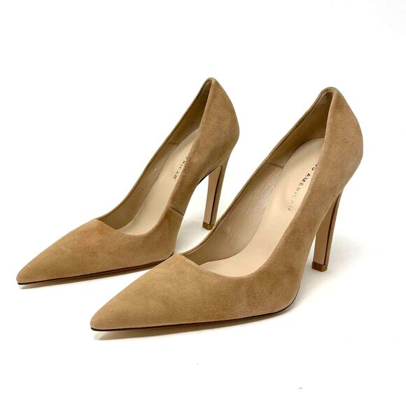 Good American Icon Pump Suede Nude Heels Size 6 NIB GA001S-E - Picture 6 of 8